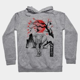 Elephant Japanese Hoodie